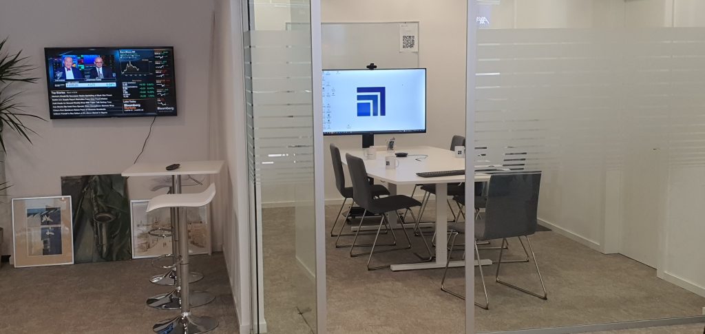 A conference and a meeting room at Neox office.